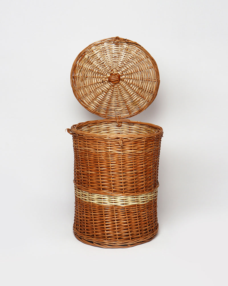 Wicker Laundry Basket With Lid