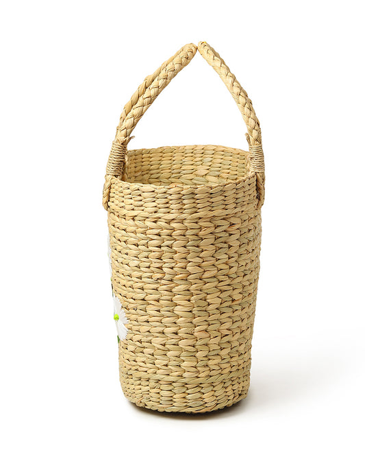 Seagrass Shopping Basket | Embroidery Basket