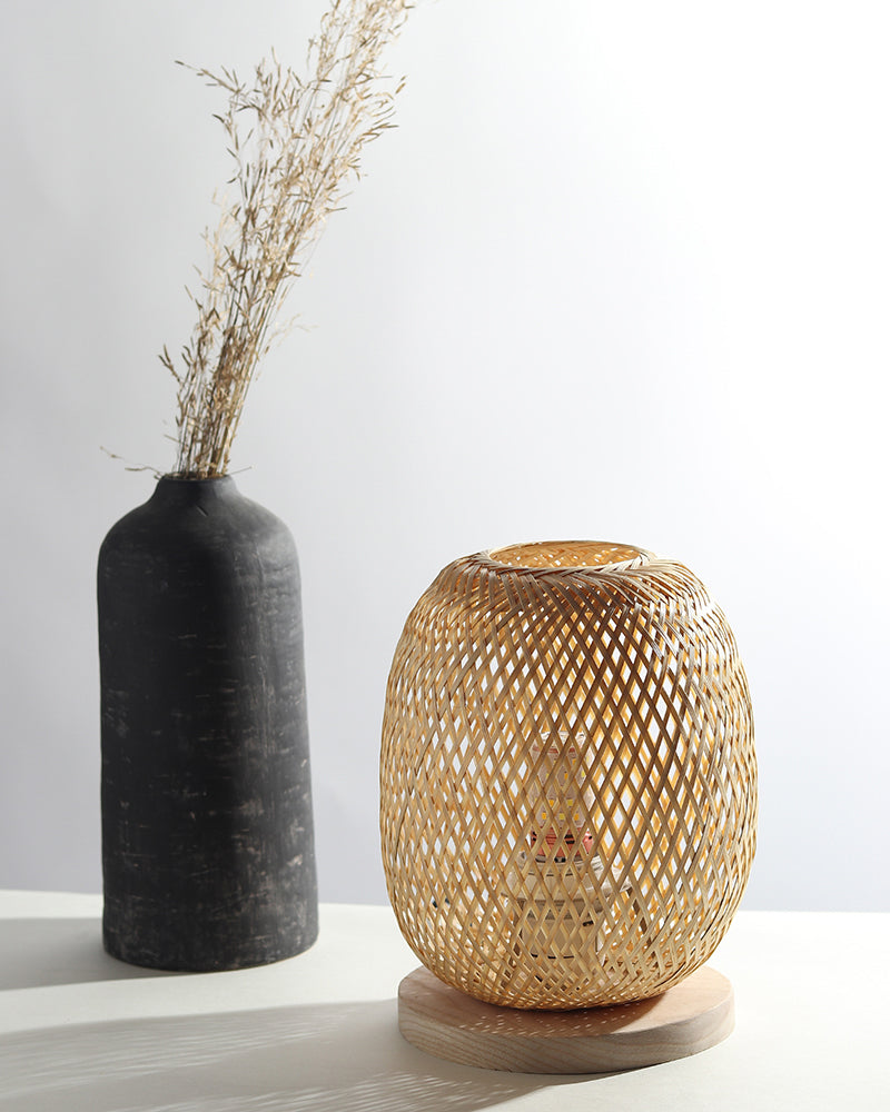 Bamboo Table Lamp | Cane Table Lamp