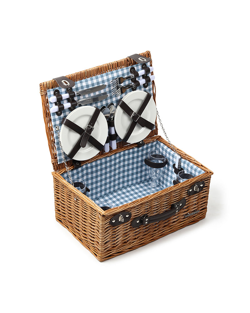 Large Wicker Picnic Basket For Camping | Outdoors Picnic Basket | Wicker Basket With Handle For Outdoors