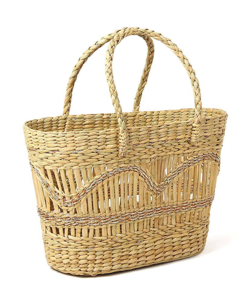 Seagrass Jali Shopping Basket