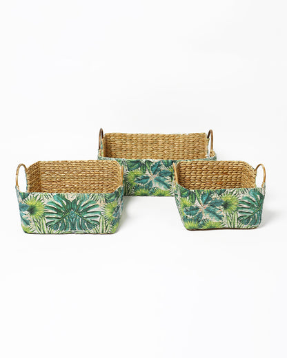 Cane Handle Storage Trays - Set of 3