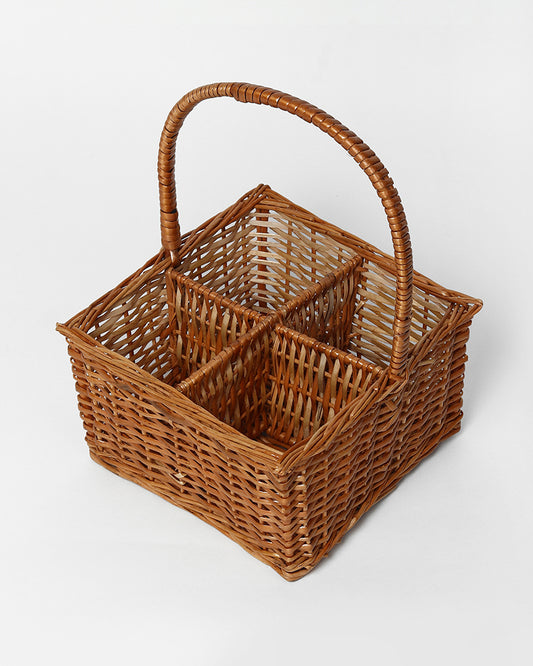 Wicker 4-Section Organiser Tray