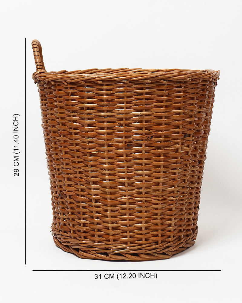 Wicker Dustbin/Planter Basket