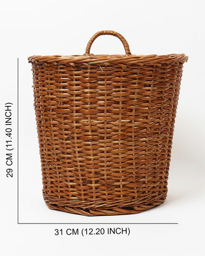 Wicker Dustbin/Planter Basket - Set of 2