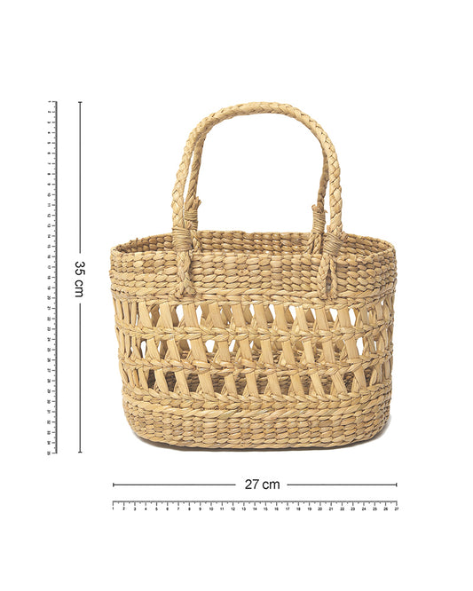 Seagrass Fruit Hamper Basket Oval - Jali