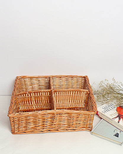 Wicker Storage & Organiser Tray