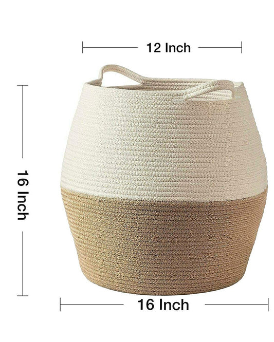 Cotton Laundry Storage Basket