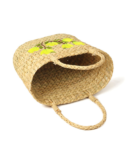 Seagrass Shopping Basket | Embroidery Basket