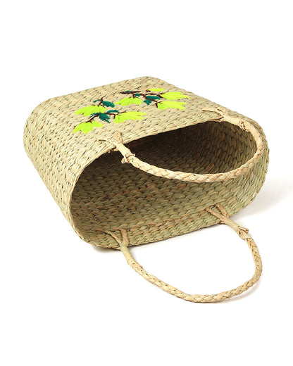 Seagrass Shopping Basket | Embroidery Basket