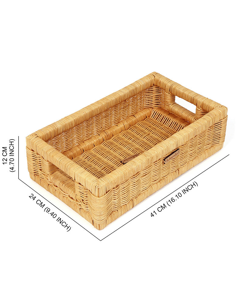 Cane Tray | Rattan Storage Basket