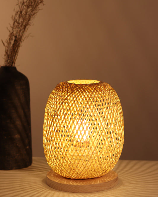 Bamboo Table Lamp | Cane Table Lamp