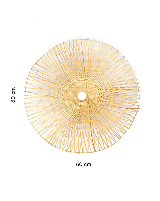 Abat-jour Suspension en Rotin de Bambou - Treillis