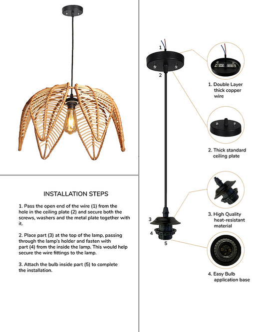 Raffia Pendant Lamp | Paper Lamp