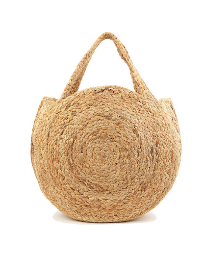 Jute Tote Bag | Round Tote Handbag