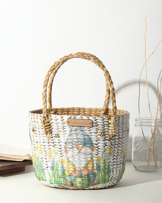 Round Hamper Basket | Seagrass Fruit Basket