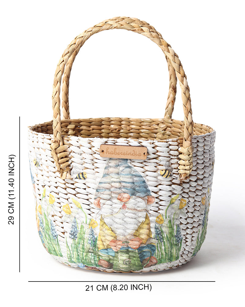 Round Hamper Basket | Seagrass Fruit Basket