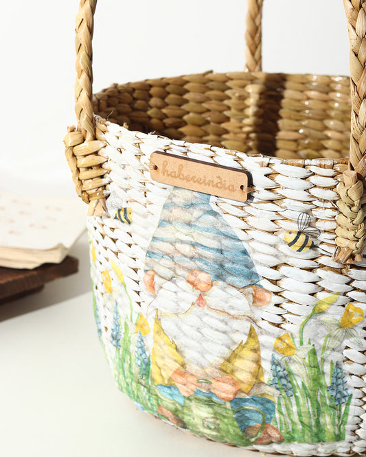 Round Hamper Basket | Seagrass Fruit Basket