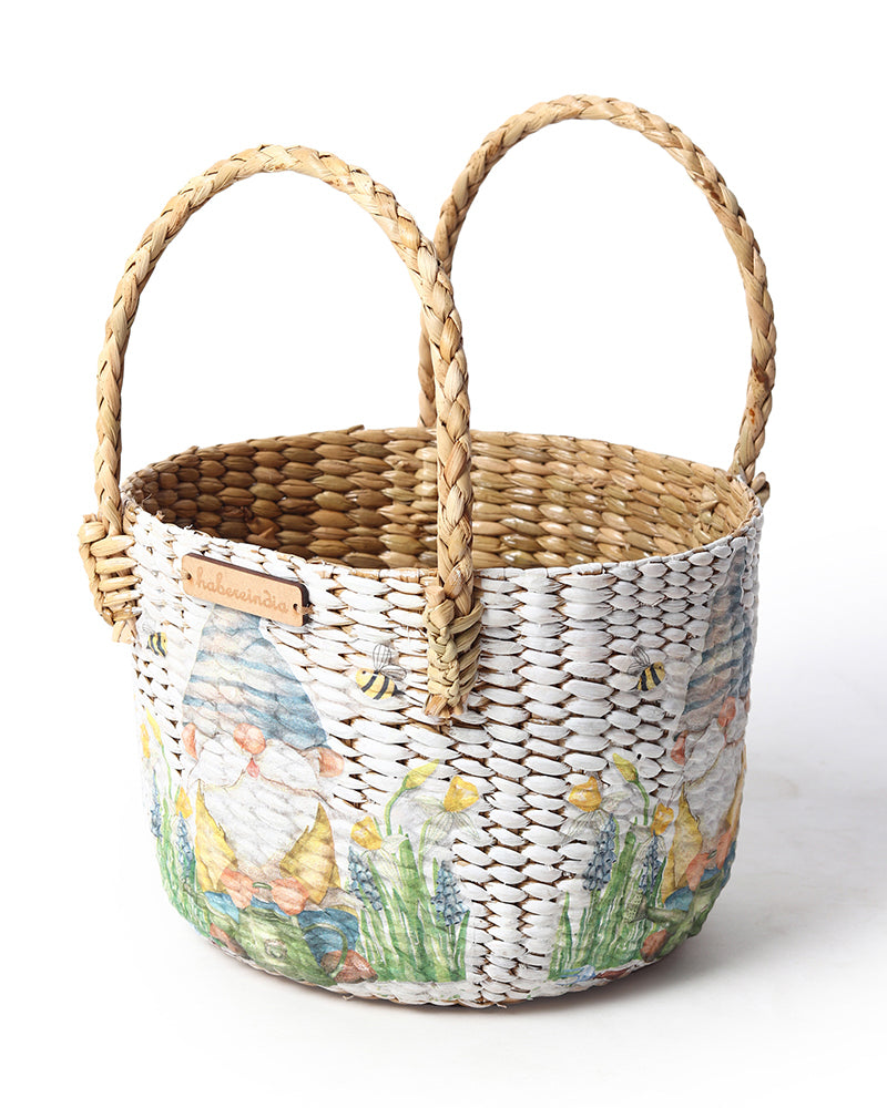 Round Hamper Basket | Seagrass Fruit Basket