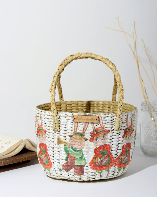 Seagrass Fruit Basket | Round Hamper Basket