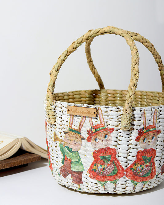 Seagrass Fruit Basket | Round Hamper Basket