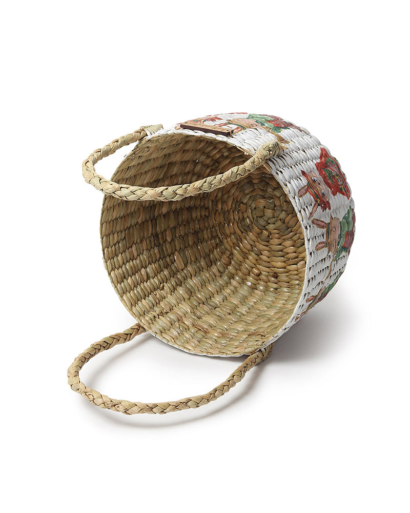 Seagrass Fruit Basket | Round Hamper Basket