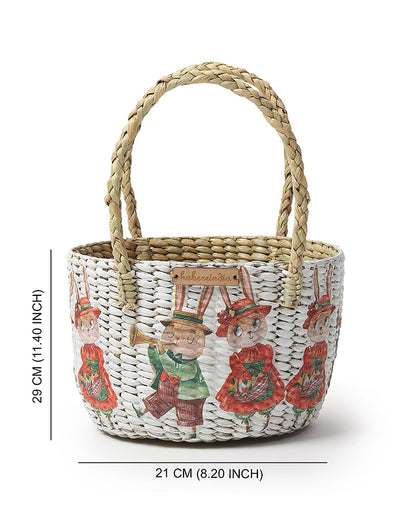 Seagrass Fruit Basket | Round Hamper Basket