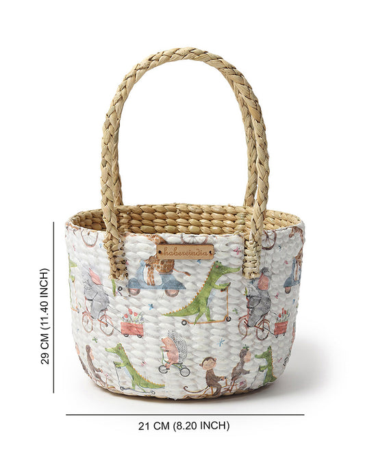 Seagrass Fruit Basket | Round Hamper Basket