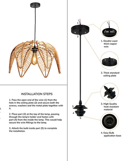 Raffia Pendant Lamp | Paper Lamp