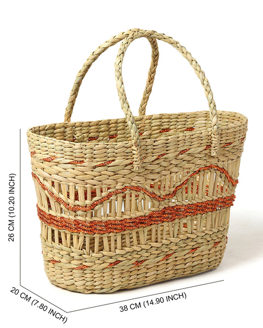 Seagrass Jali Shopping Basket