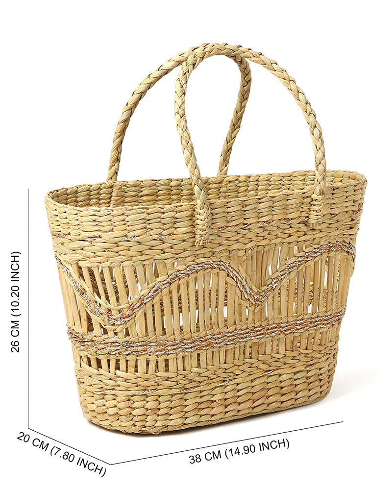 Seagrass Jali Shopping Basket