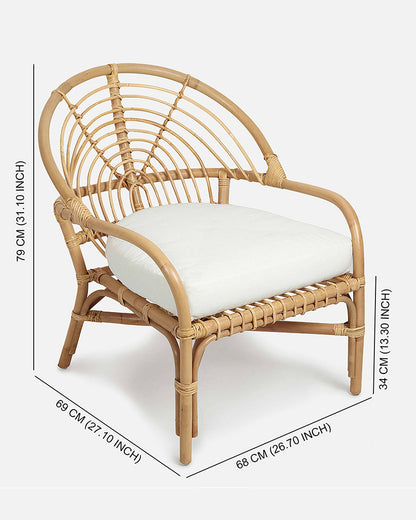 Java Accent Bamboo Chair | Rattan Chair | Cane Furniture