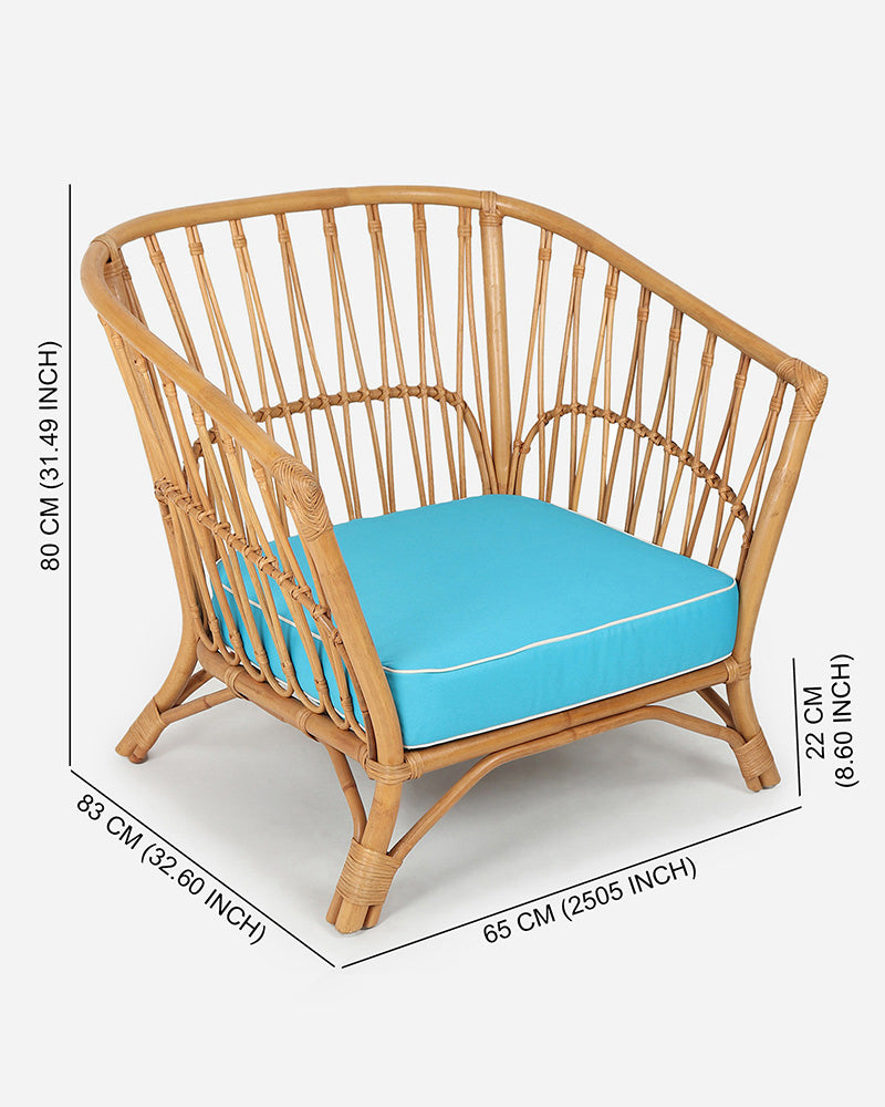 Malibu Bamboo Lounge Chair| Rattan Chair | Cane Furniture