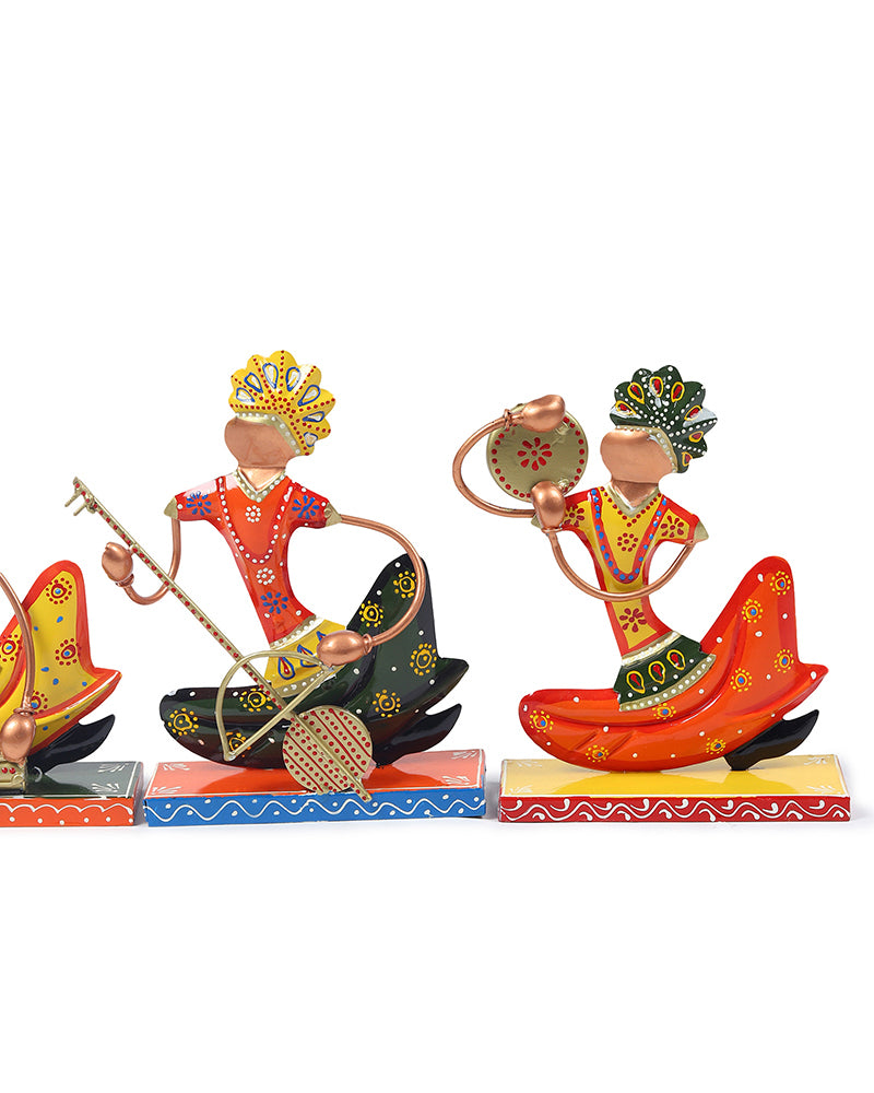 Rajasthani Home Decor - Set of 3 | Rajasthani Figure Table Decor for Living Room | Gifting Figurine