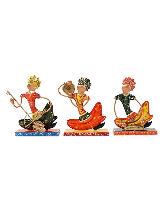 Rajasthani Home Decor - Set of 3 | Rajasthani Figure Table Decor for Living Room | Gifting Figurine