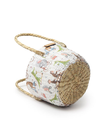 Seagrass Fruit Basket | Round Hamper Basket