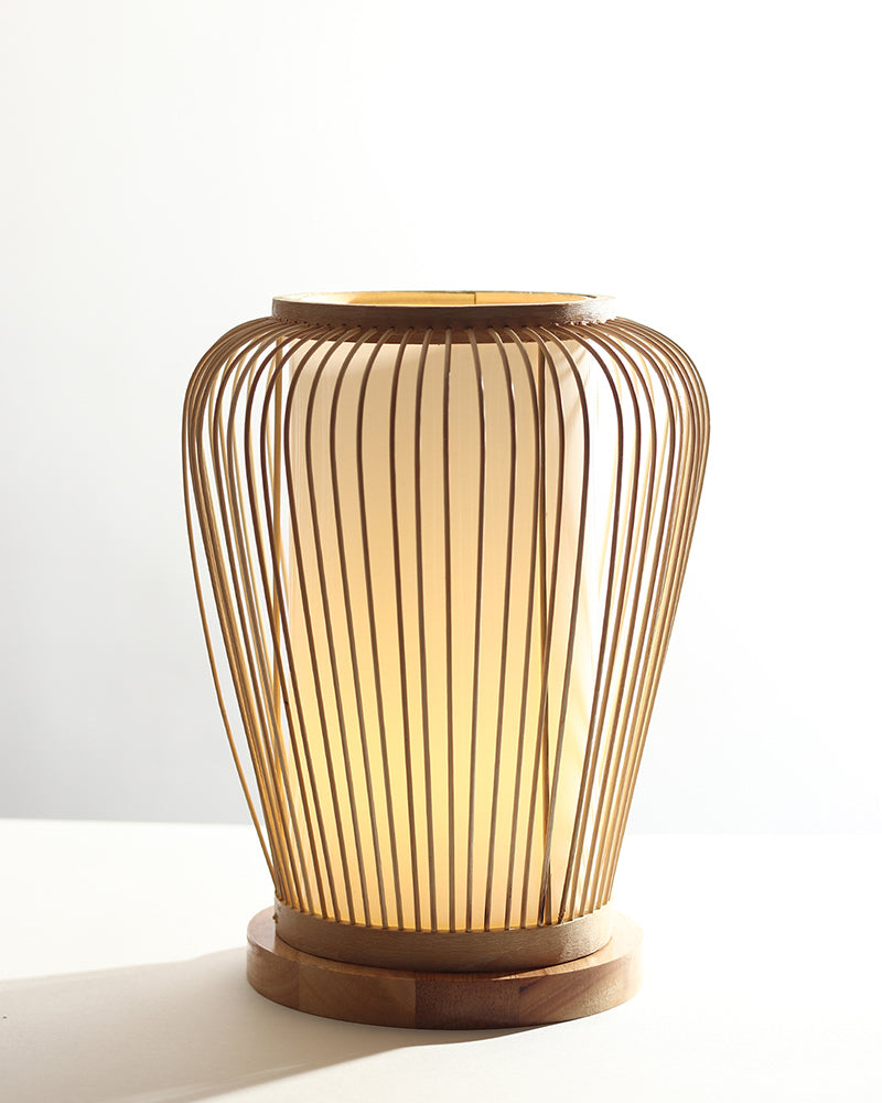 Bamboo Lamp | Cane Tabletop Lamp