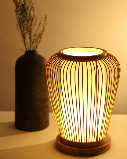 Bamboo Lamp | Cane Tabletop Lamp