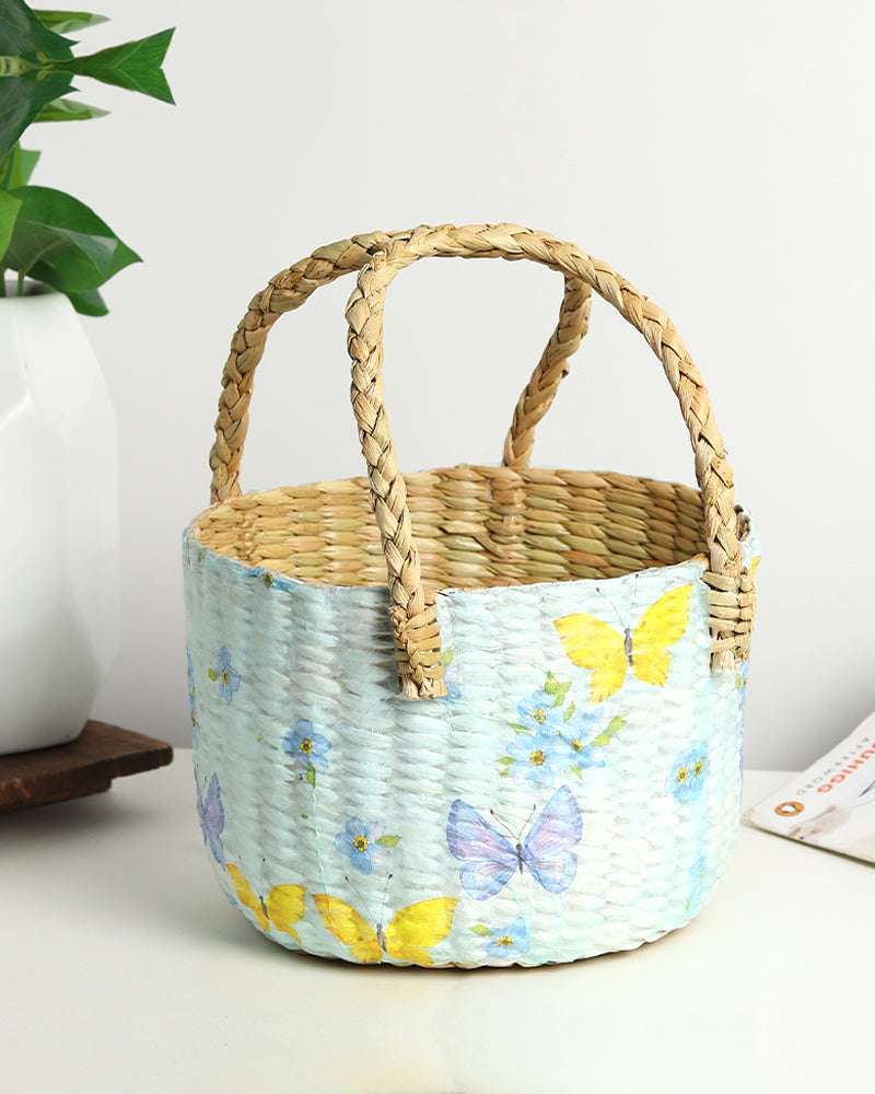 Seagrass Fruit Basket | Round Hamper Basket