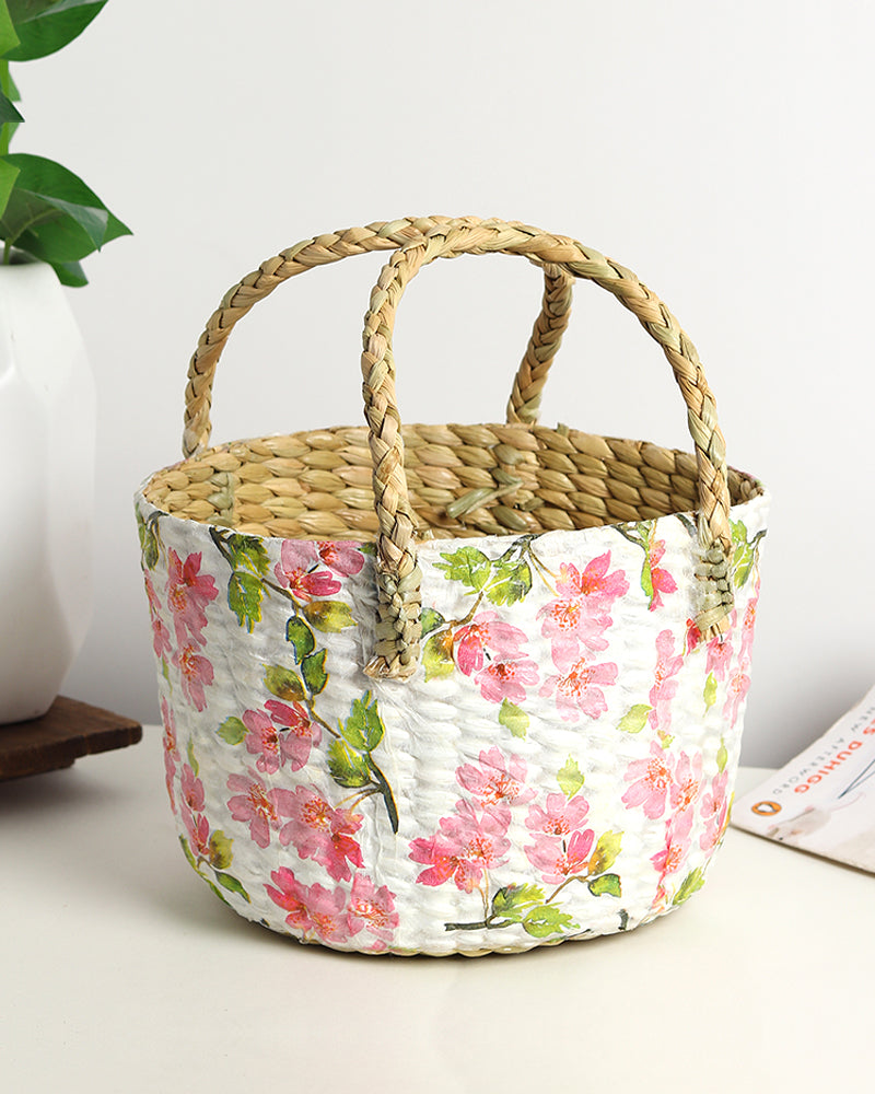 Seagrass Fruit Basket | Round Hamper Basket