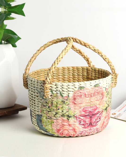 Seagrass Fruit Basket | Round Hamper Basket