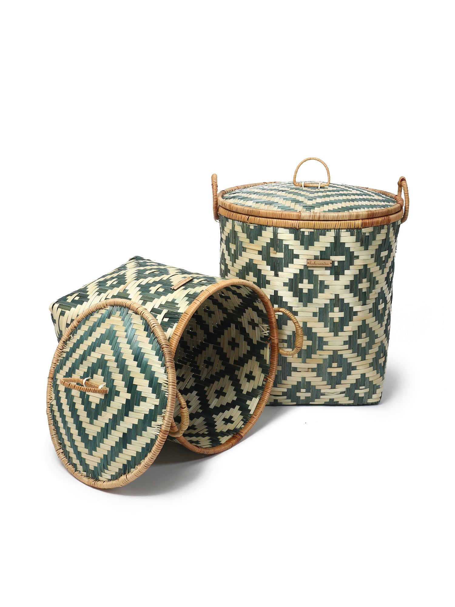 Buy Wicker Laundry Basket With Lid & Bamboo Storage Basket – Habere India