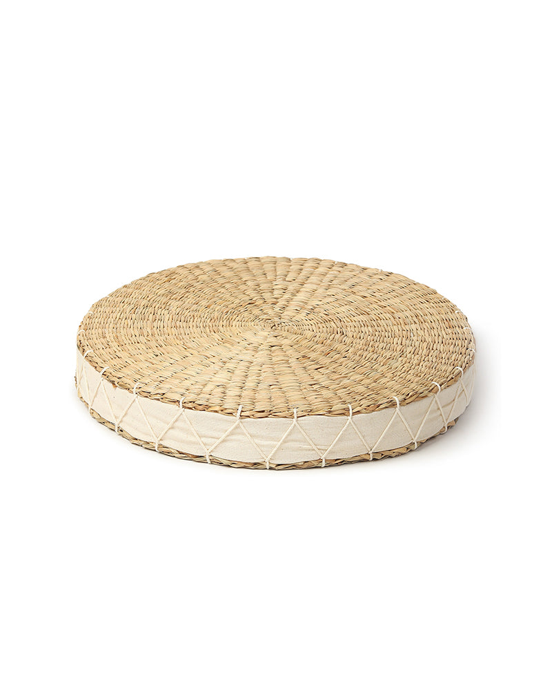 Seagrass Floor Cushion | Round Floor Cushion | Sitting Pillow