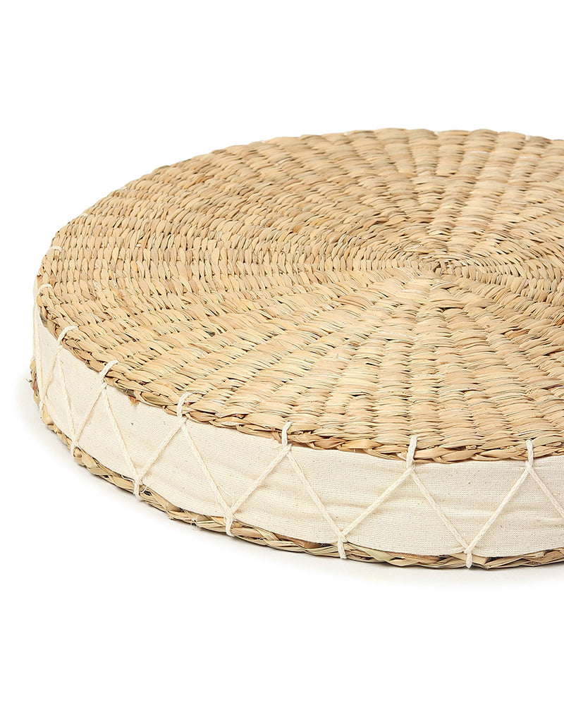 Seagrass Floor Cushion | Round Floor Cushion | Sitting Pillow