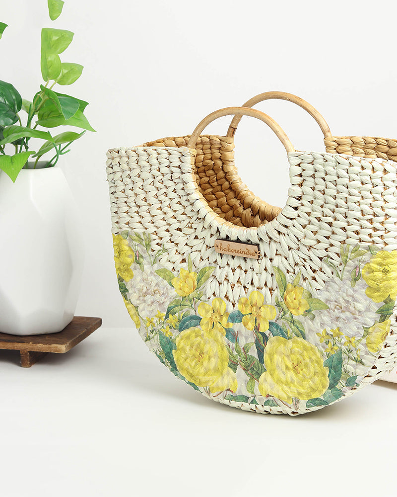 Seagrass U-Beach Tote Handbag | Beach Bag