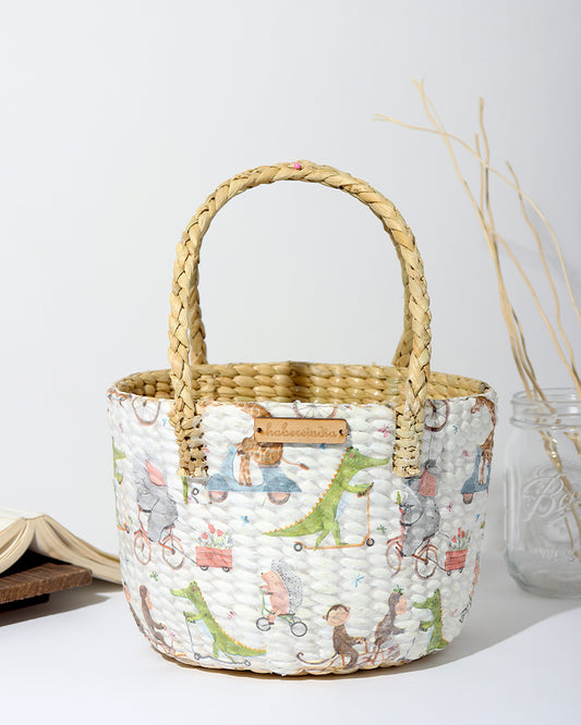 Seagrass Fruit Basket | Round Hamper Basket