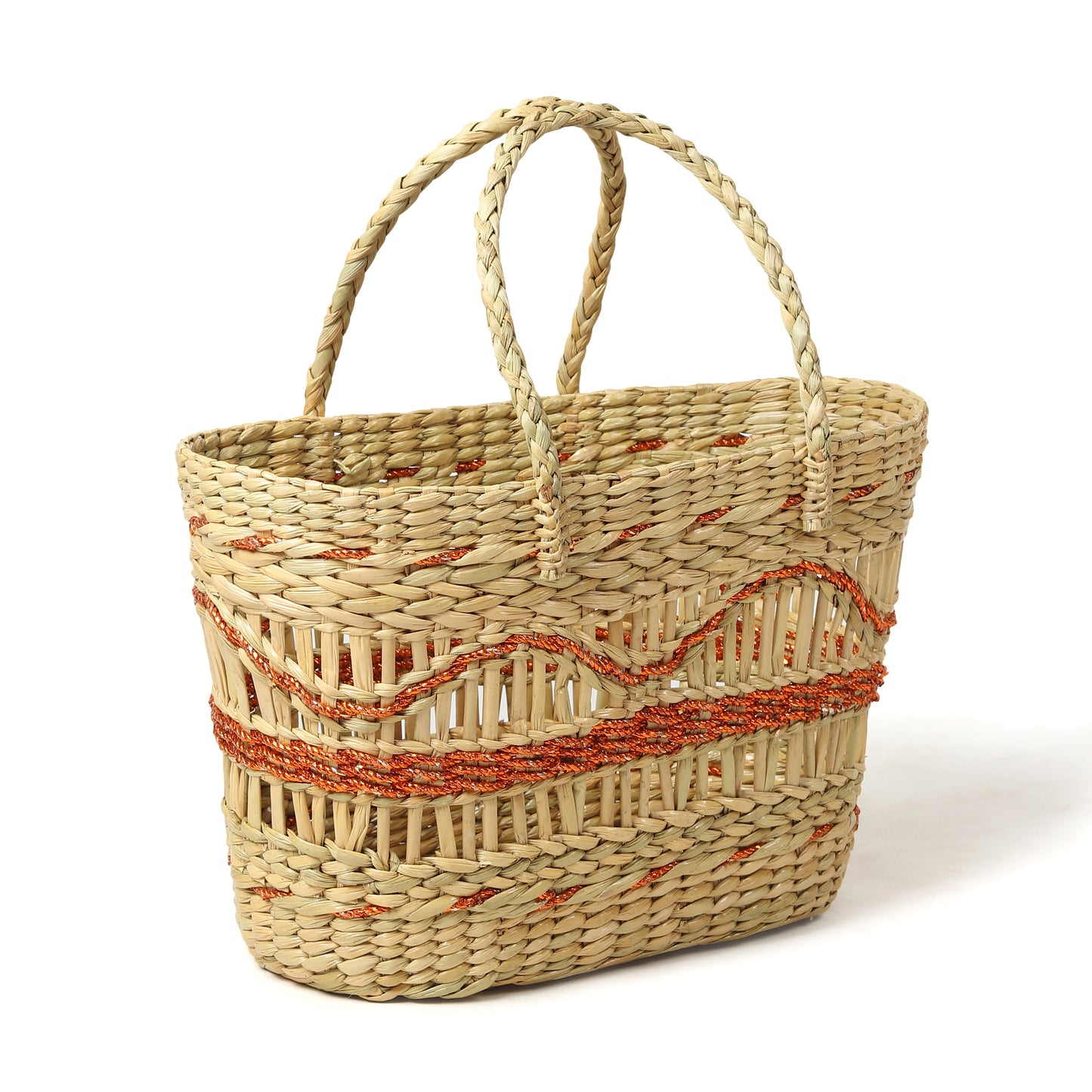 Seagrass Jali Shopping Basket