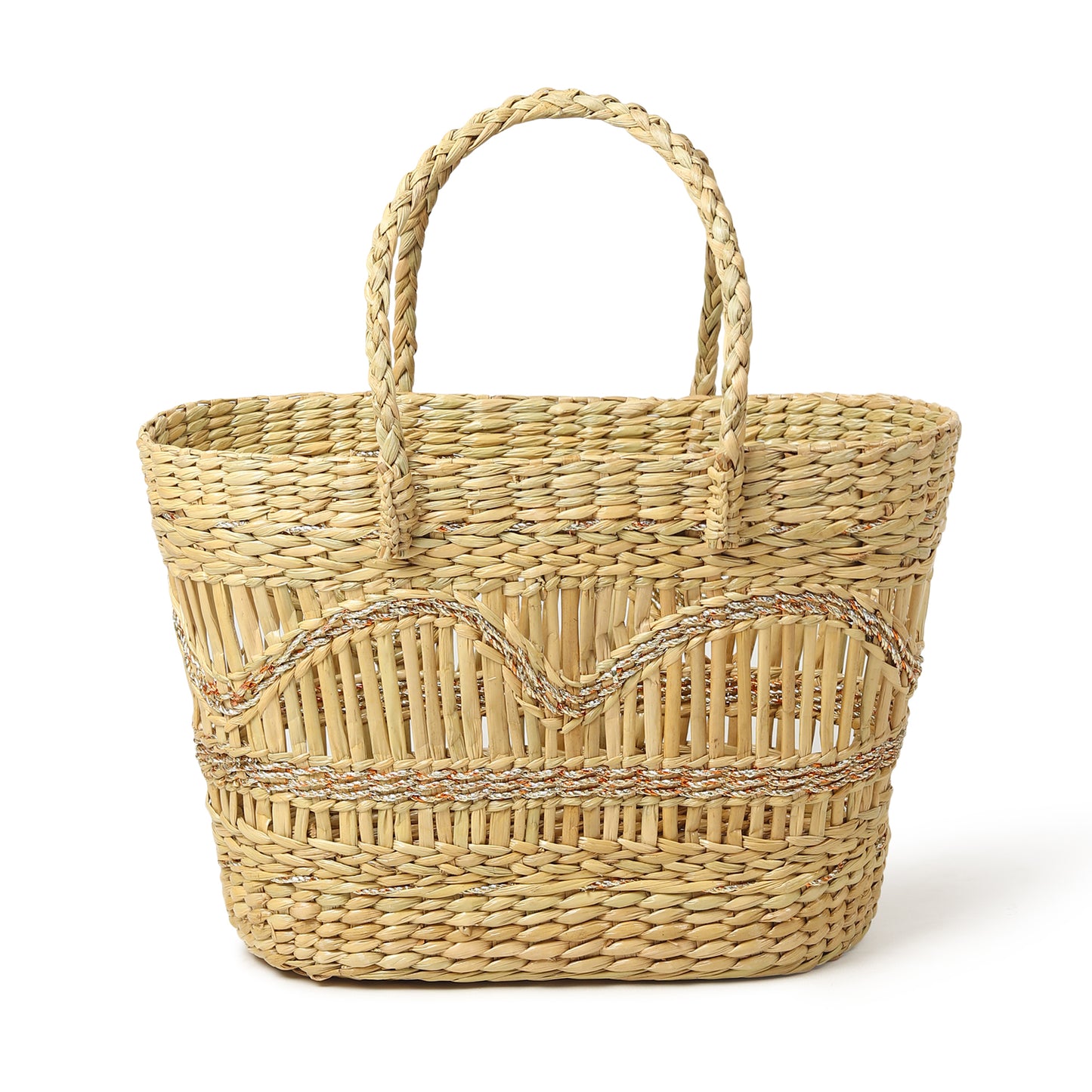 Seagrass Jali Shopping Basket