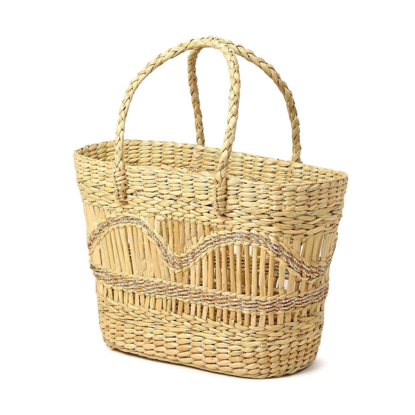 Seagrass Jali Shopping Basket