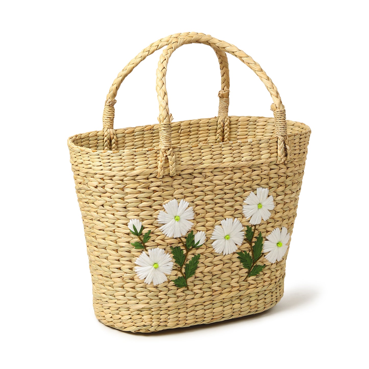 Seagrass Shopping Basket | Embroidery Basket